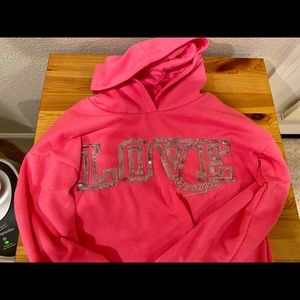 SOLD Pineapple Pink hoodie in sequins Love size 12